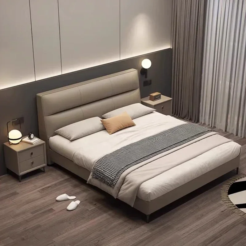 سرير مصمم بسيط، جماليات أوروبية، جودة زفاف، سرير عصري، شقة مريحة، أثاث كاما دي كاسال #4