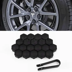 20PCS 21mm Car Wheel Nut Lug Hub Screw Rim Bolt Covers Dust Cap For Tesla Model 3 Model S Model X 2020 2019 2017