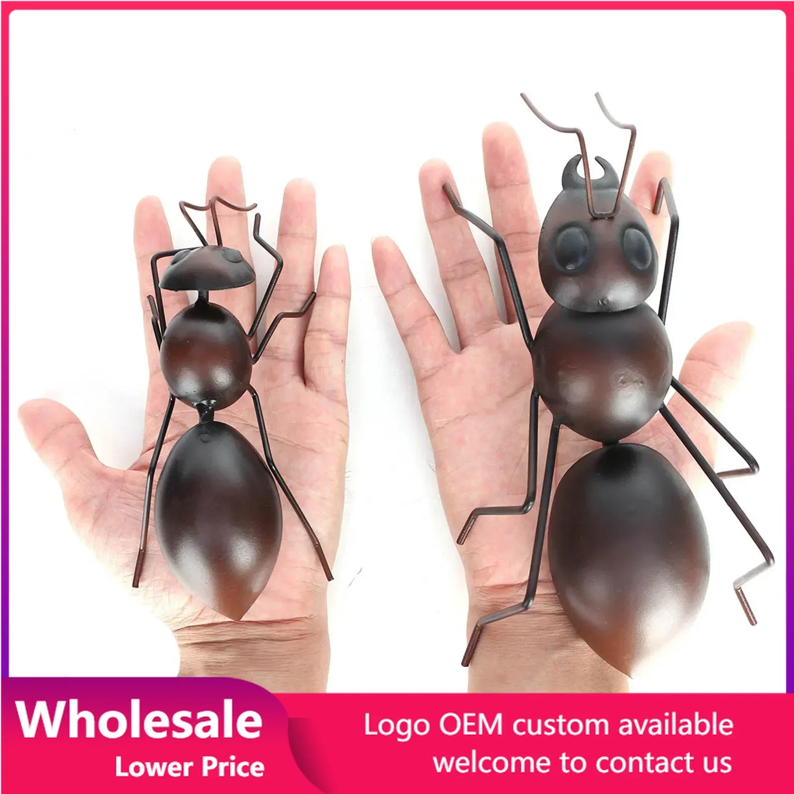 

1pcs Metal Ant Creative Sculpture Wall Hanging Ant Ornaments Personality Figurine Gift Outdoor Garden Decor Home Crafts Decor