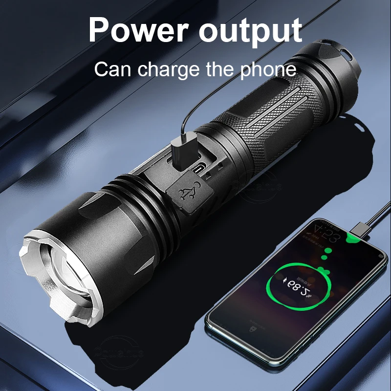 High Power LED Flashlights XHP300 Powerful Torch Tactical Flashlight Rechargeable Flash Light Hunting Camping Fishing Handlight