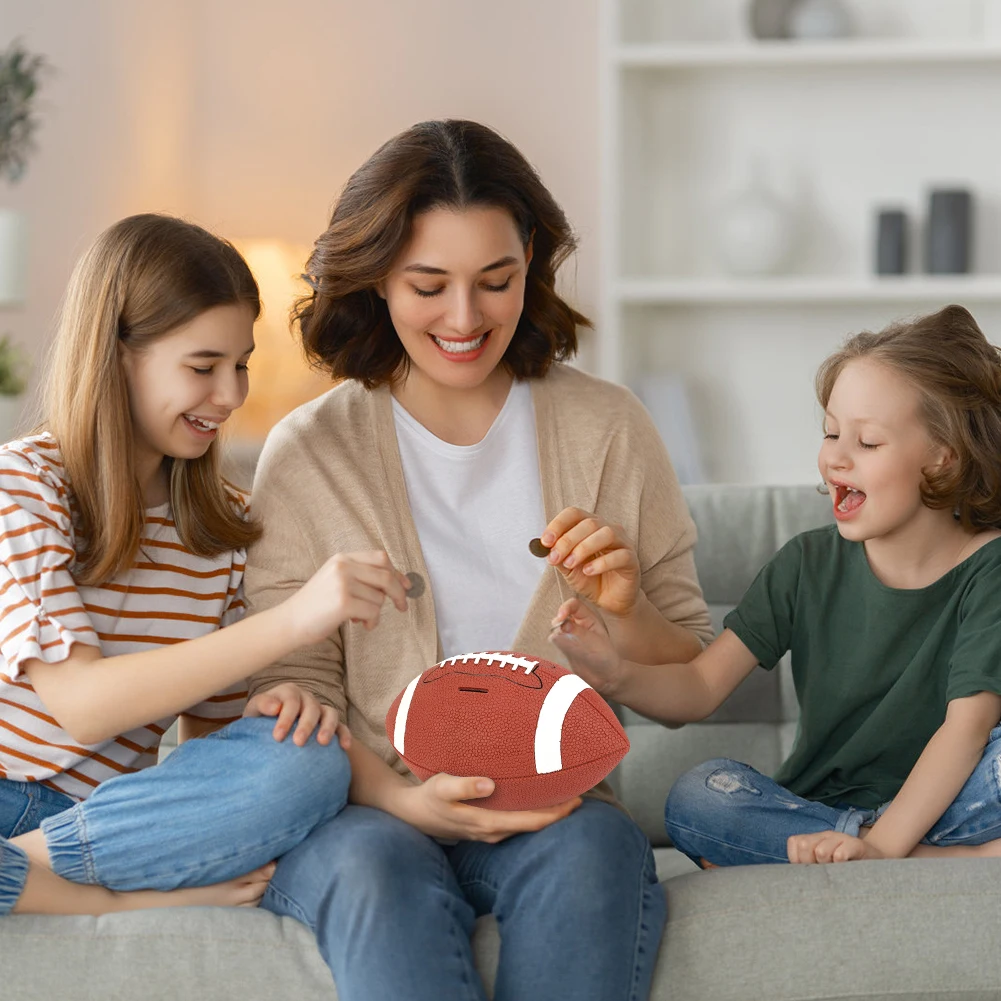 كرة القدم الخنزير البنك كرة القدم عملة البنك شاتيربروف الرجبي توفير البنك غير قابلة للكسر صندوق توفير المال لمحبي الرياضة #2