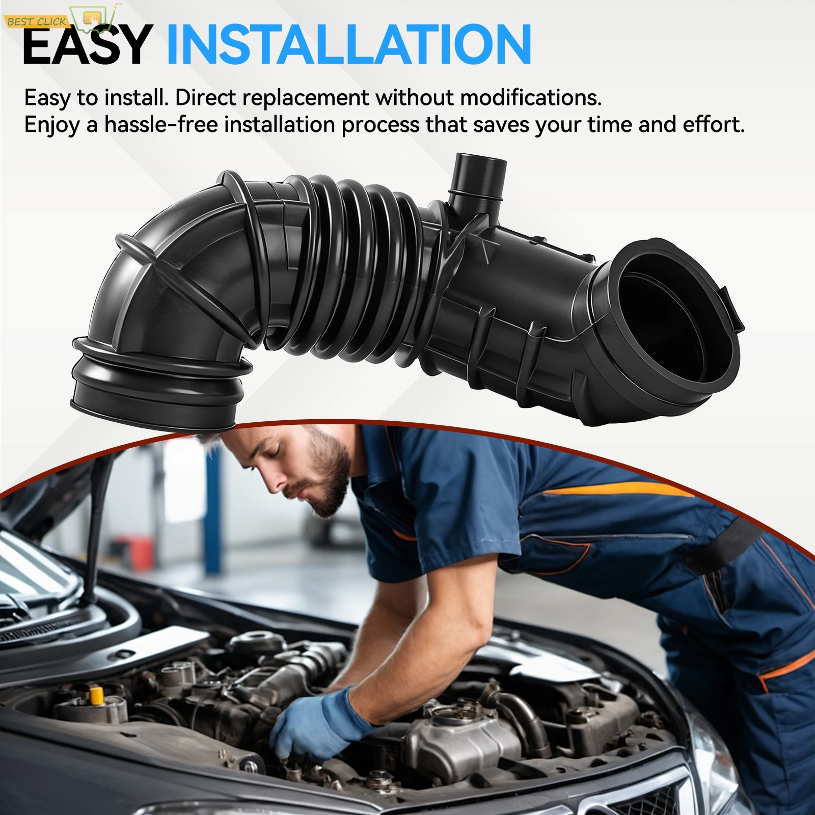 For MINI COOPER R50 R52 R53 Intake Hose Engine Air Filter Housing to Throttle Pipe 13721477839 1477839 Replacement