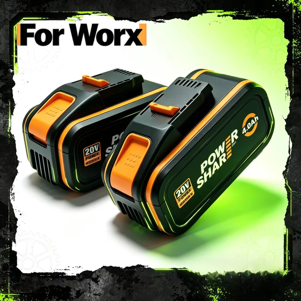 

For Worx 4.0/6.0/8.0Ah 20V Battery Replacement for WA3570 WA3553 WA3553.1 Explosion-Proof for Worx 20V High Power Cordless Tools