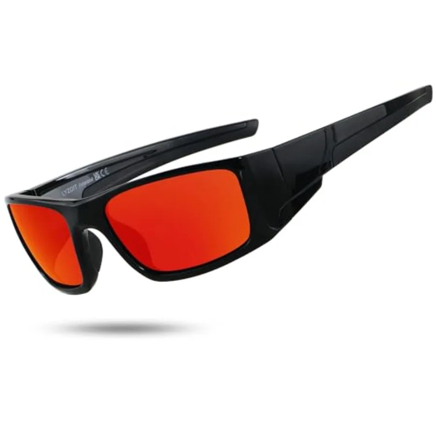 

Polarized Sports Sunglasses for Men Women Wrap Around Unbreakable Frame Driving Fishing Cycling Running