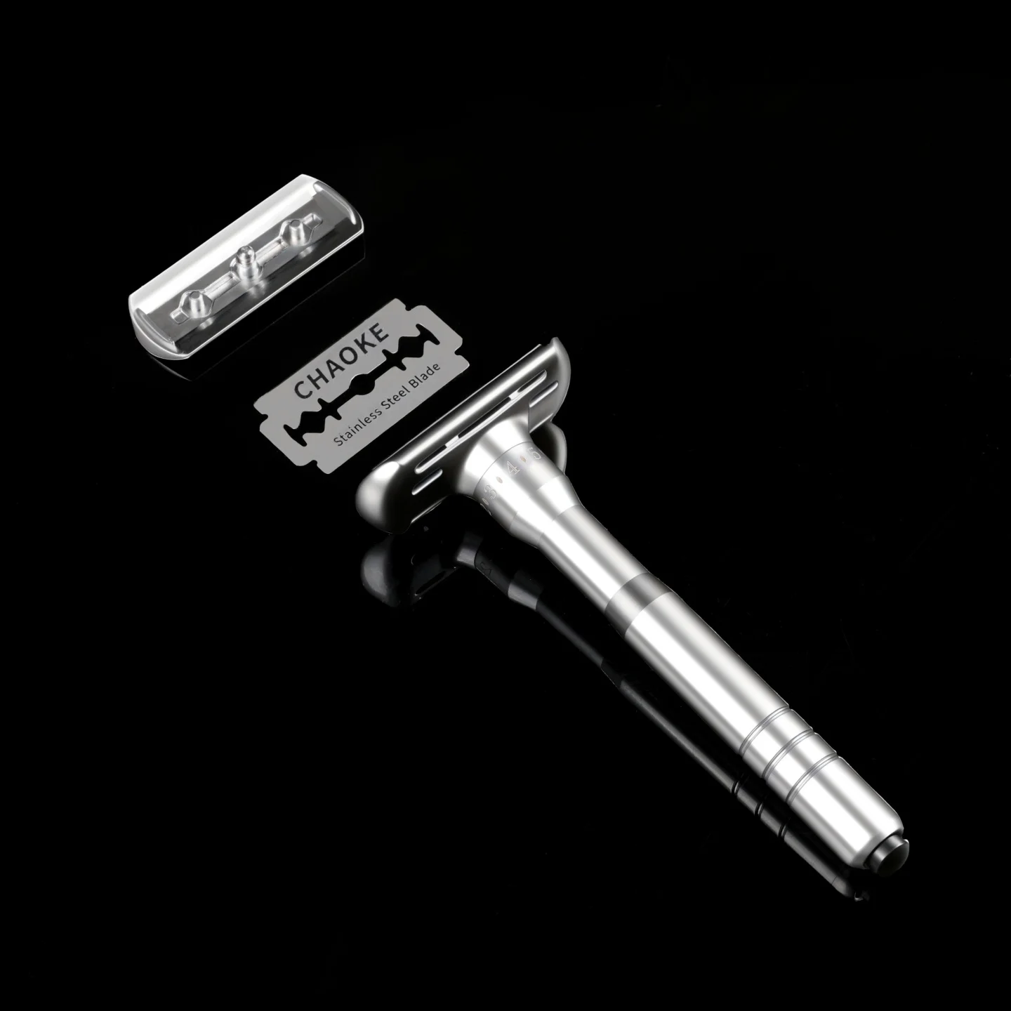 Chaoke Manual Razor, Men's Adjustable Sharpness, Vintage Stainless Steel Blade Shaving Razor