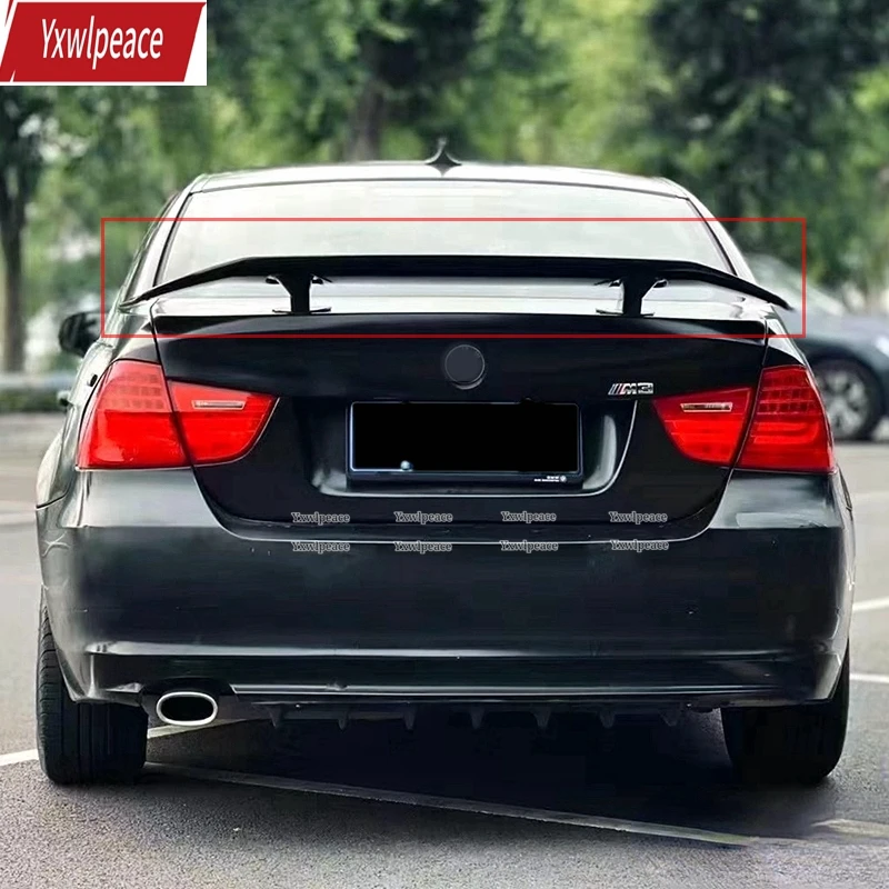 

For E90 3 Series 320i 320d 2005 2006 2007 2008 2009 2010 2011 Carbon Look Unpainted Color ABS Material Rear Trunk Spoiler