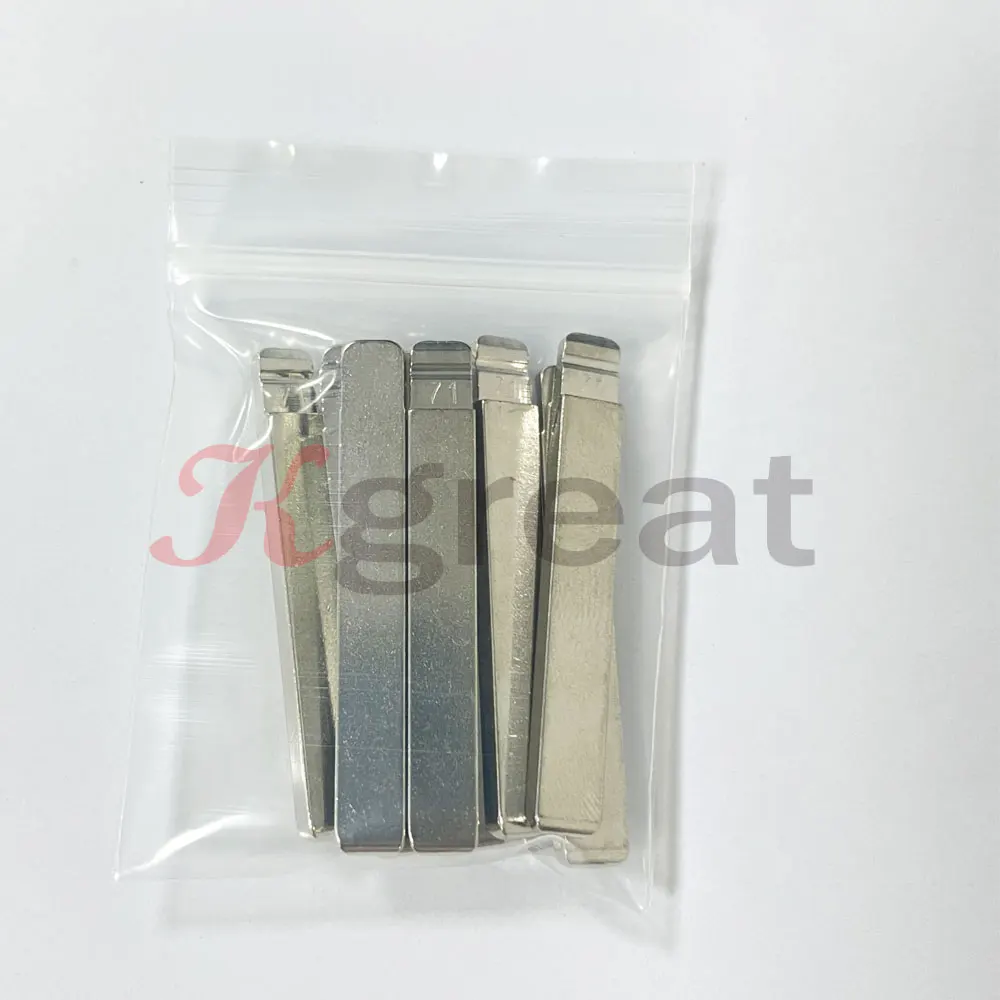 10pcs 71# HU100 Metal Uncut Blank HU100FH Flip Remote Key Blade for Opel Chevrolet,Buick for Keydiy KD Xhorse VVDI JMD Key Blank