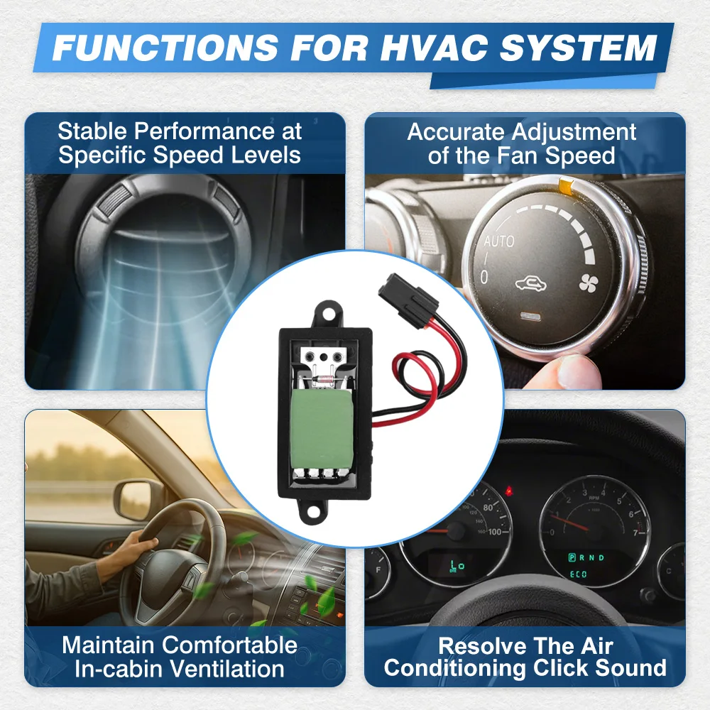 

Car HVAC Blower Motor Fan Resistor For Cadillac Escalade Chevrolet Suburban GMC Yukon XL RU394, 89018323, 53-69326, 15-80564