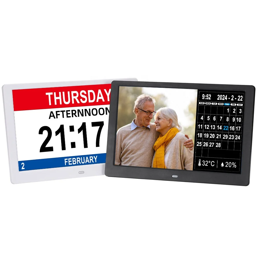 2026 Wifi Digital Calendar Alarm Day Clock With Day And Date For Elderly Dementia Alzheimers Clock With Extra Large Display