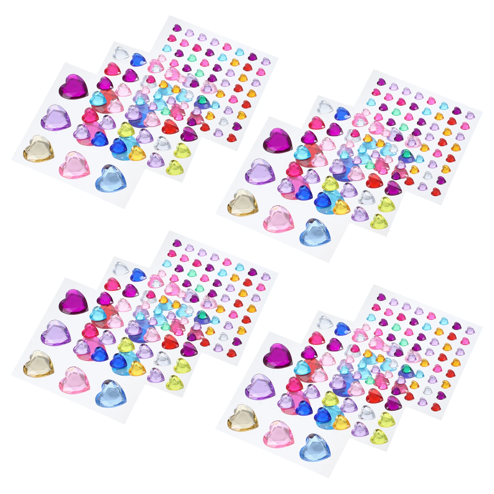 

12pcs Heart Rhinestone Stickers Nail Gems Face Festival Body Jewels Acrylic Waterproof Glitter 3D Nail Art Decals Mini For