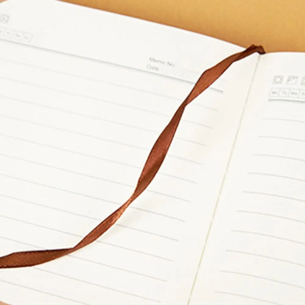 PU Leather Cover A5 Notebook Horizontal Line 200 Pages Business Office Notebook Waterproof Thickened Diary Notepad