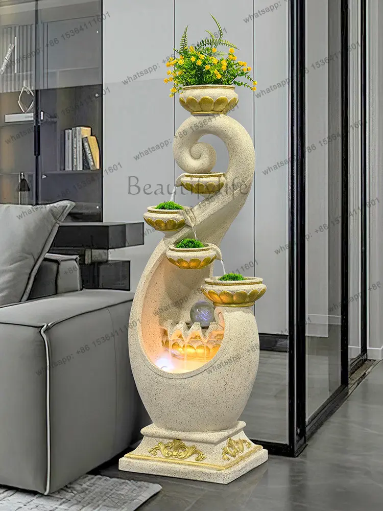 PG living room flowing water ornament home interior entrance humidification landscaping modern simple floor lucky fengdecoration