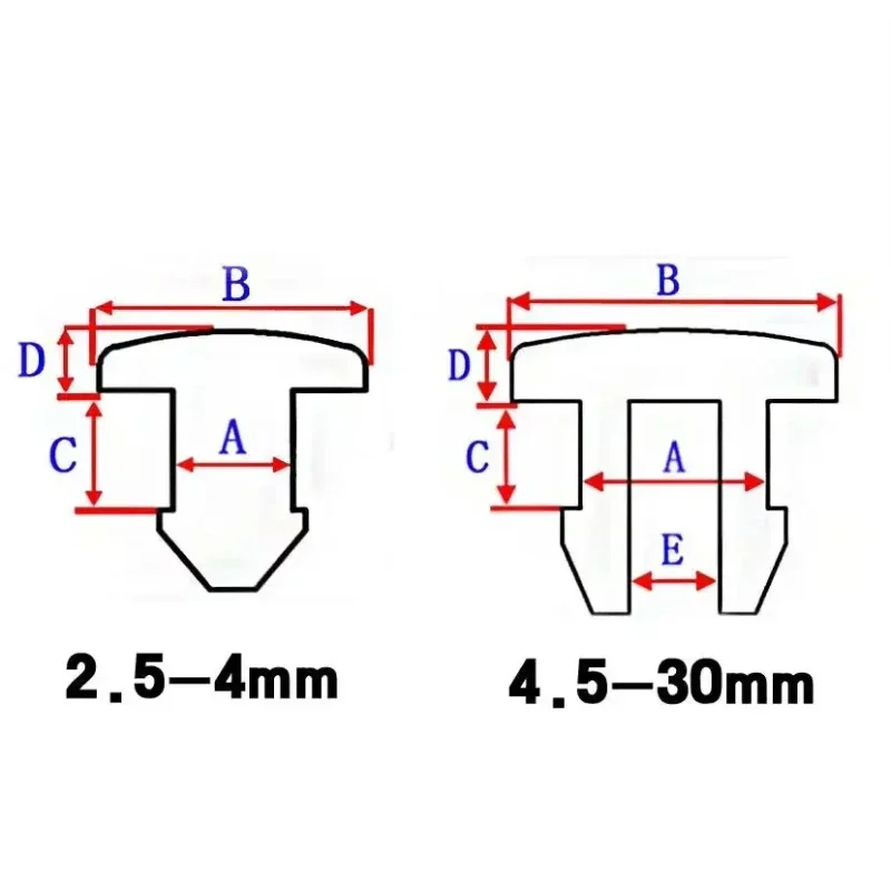 5/10pcs T Type Plug Cover Snap-on Gasket Blanking End Caps Seal Stopper Black Silicone Rubber Hole Caps 2.5mm-30mm