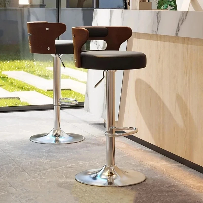 Premium Vintage Classic Bar Chair Luxury Minimalist Ergonomic Bar Chair Adjustable Trendy Taburetes De Bar Home Furniture