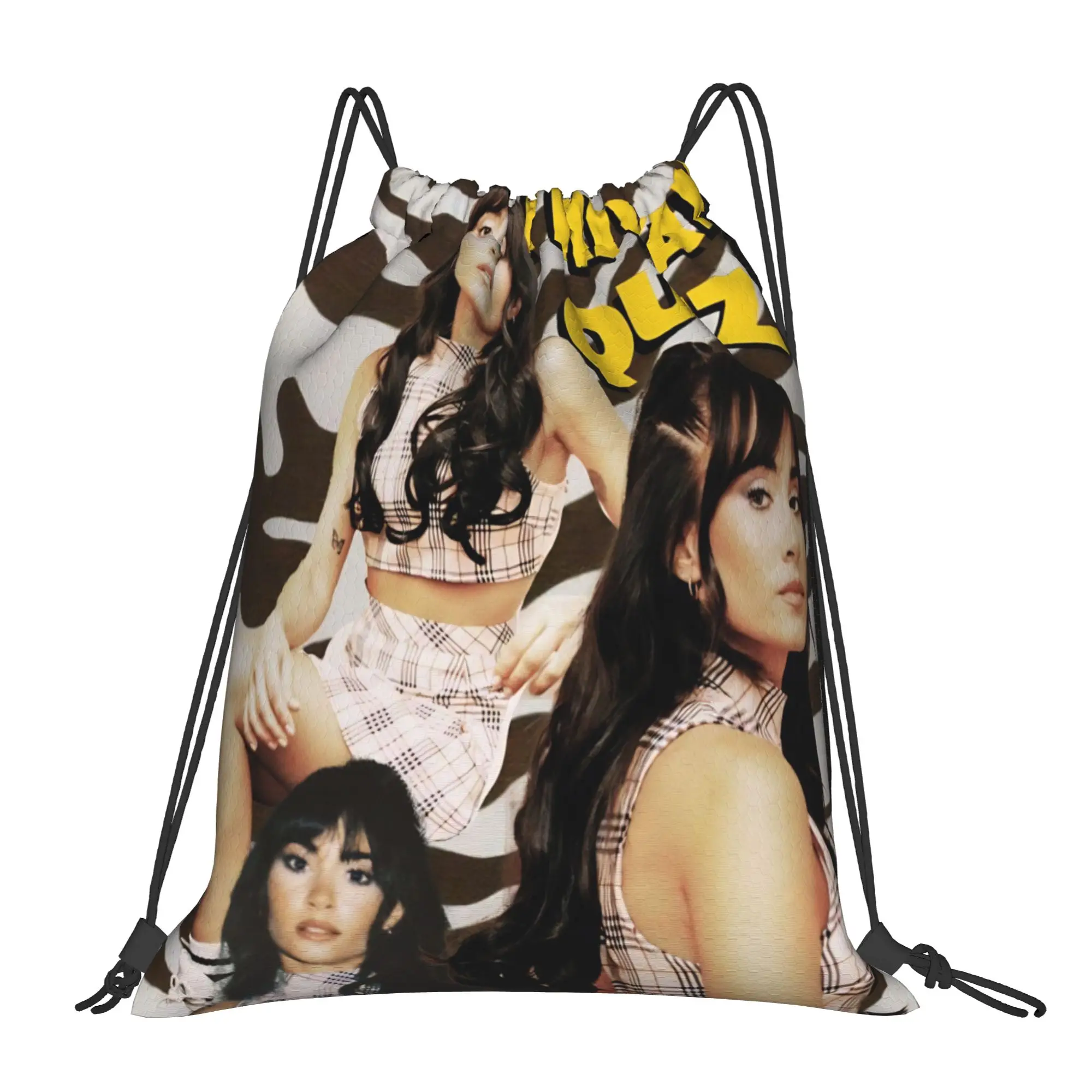 

Singer Aitanas Cuarto Azul Tour Drawstring Bags Sports Backpack Gym Sackpack Water Resistant String Bag for Working Out