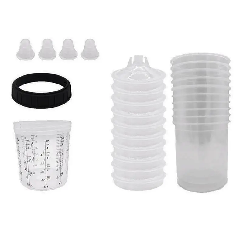 

USER FRIENDLY-1Set 600CC Disposable Paint Cup Spray Cup Paint Mixing Tank Type H/O Quick Disposable Cup Spray
