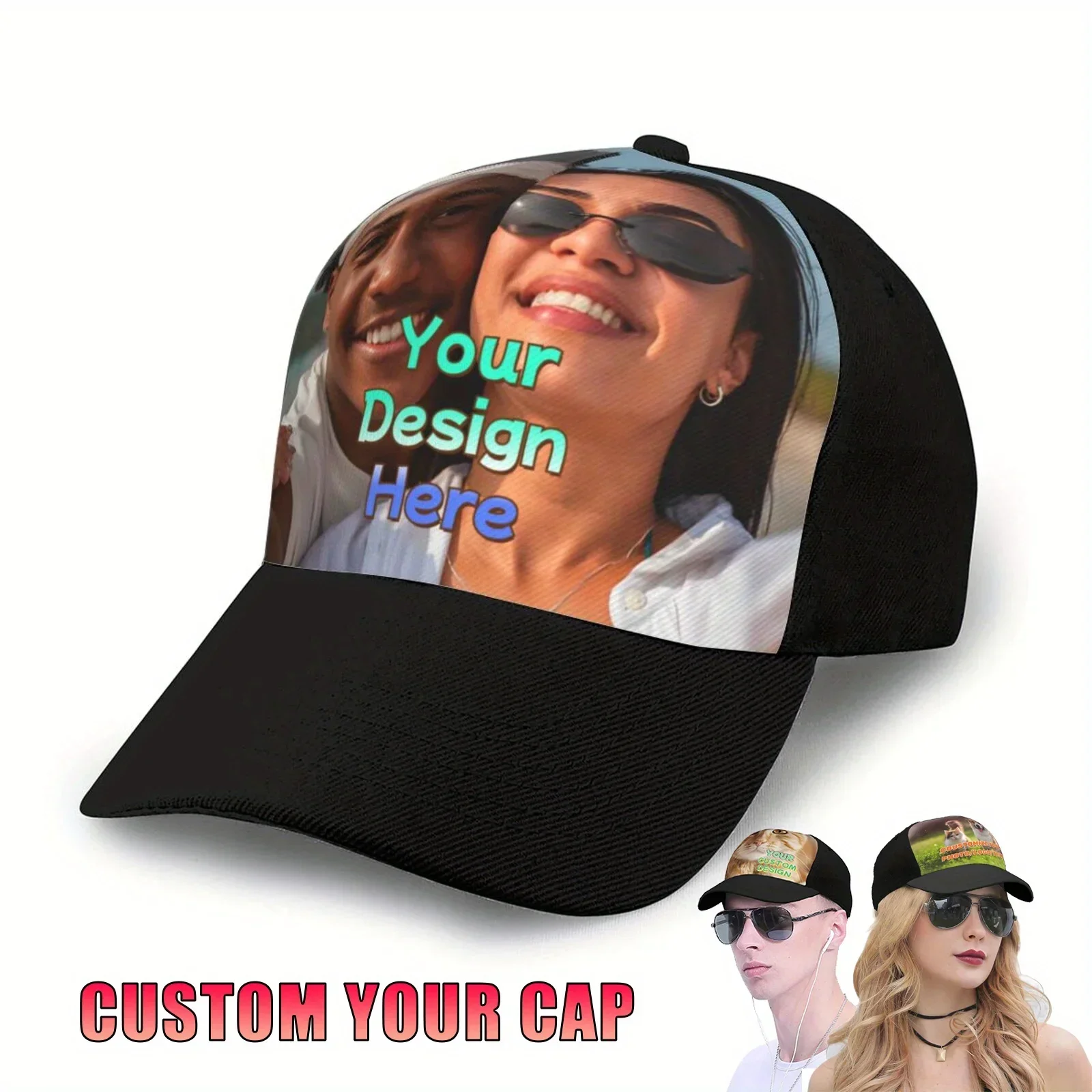 Customizable Baseball Cap - Personalize With Your Own Design, Text, Or Logo | Adjustable Fit