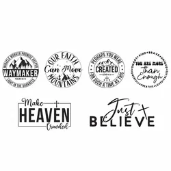 Black Lettter Thermals Sticker For Clothing Christ Fshionable Women Heat Transfer Iorn On Patches DTF