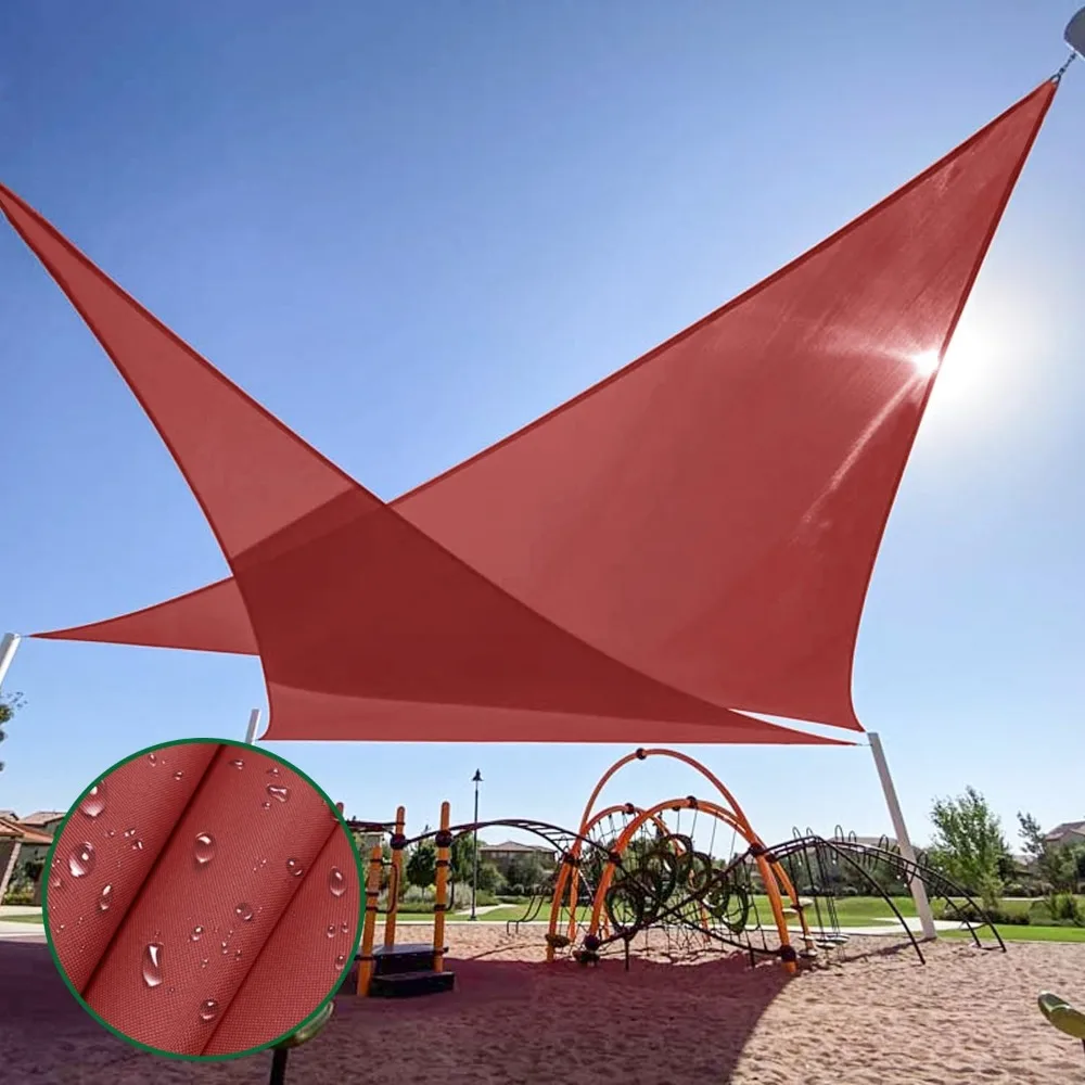 

5'x21'x22' Waterproof Sun Shade Sail Right Triangle Canopy Shade Cloth Cover Patio Awnings Fabric UV Block for Outdoor Garden Pe