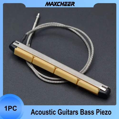Transductor bajo puente, pastilla piezoeléctrica de cerámica, instrumentos de cuerda para guitarras acústicas de 4/6 cuerdas, bajo, 1 ud.