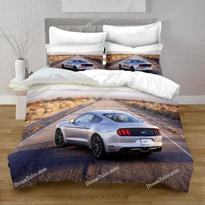Cars Vehicles Bedding Set Boys Bedroom Decor Quilt Cover Pillowcase Cars Racing Print Bed Linen Set King Queen for Adults741 5