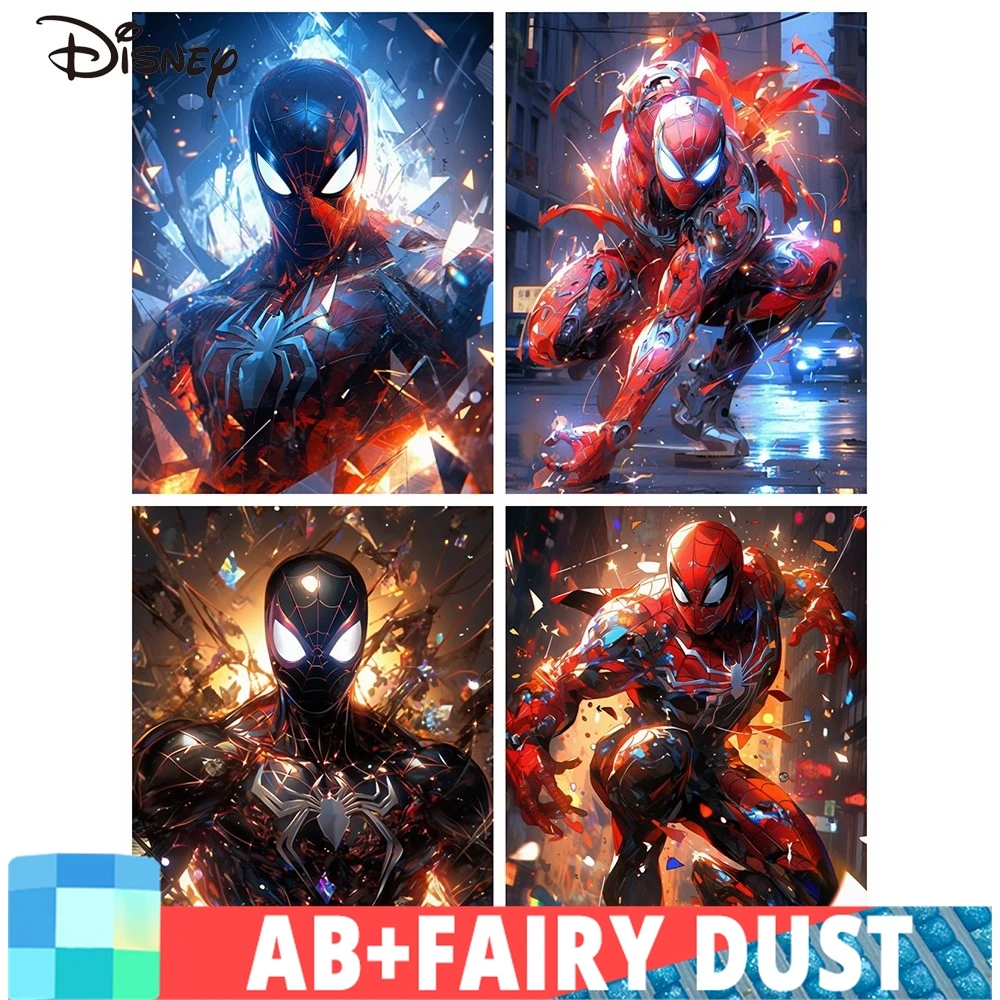 Fairy Dust AB Disney Diamond Painting Velvet Canvas Fantasy Man Superhero Kit Marvel 5D DIY Cartoon Home Decoration