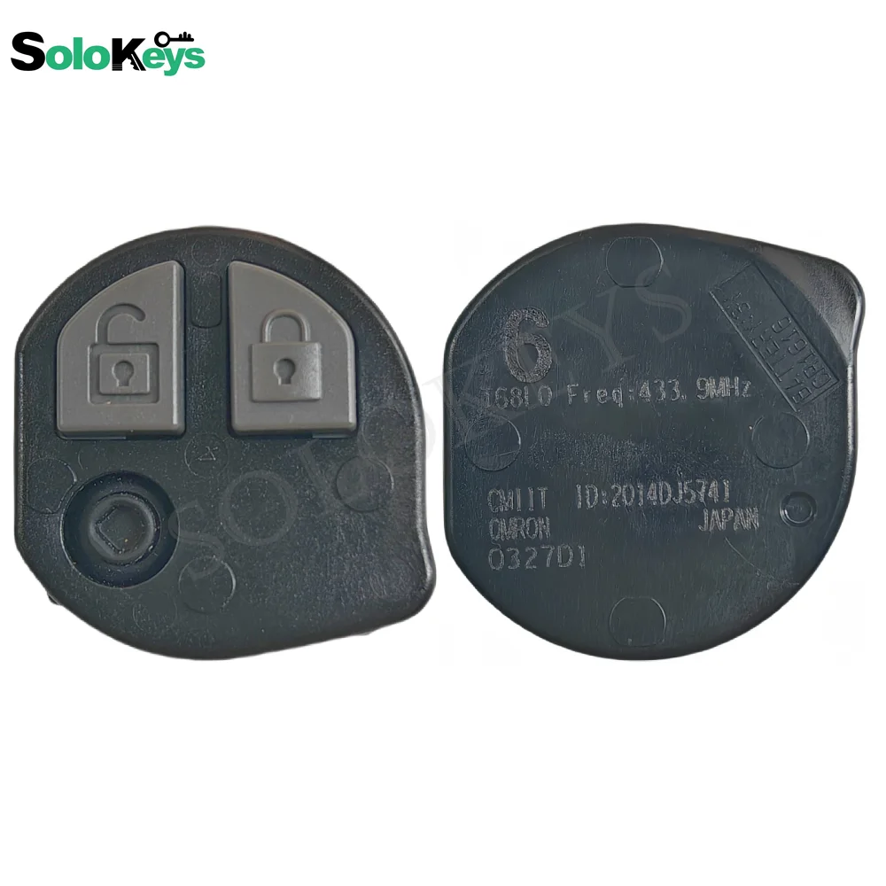 Solokeys fccid: t61m0 t68l0 chave de controle remoto do carro para suzuki swift sx4 ciaz erega cultus xcross 2 botões 433mhz id47 pcf7961x