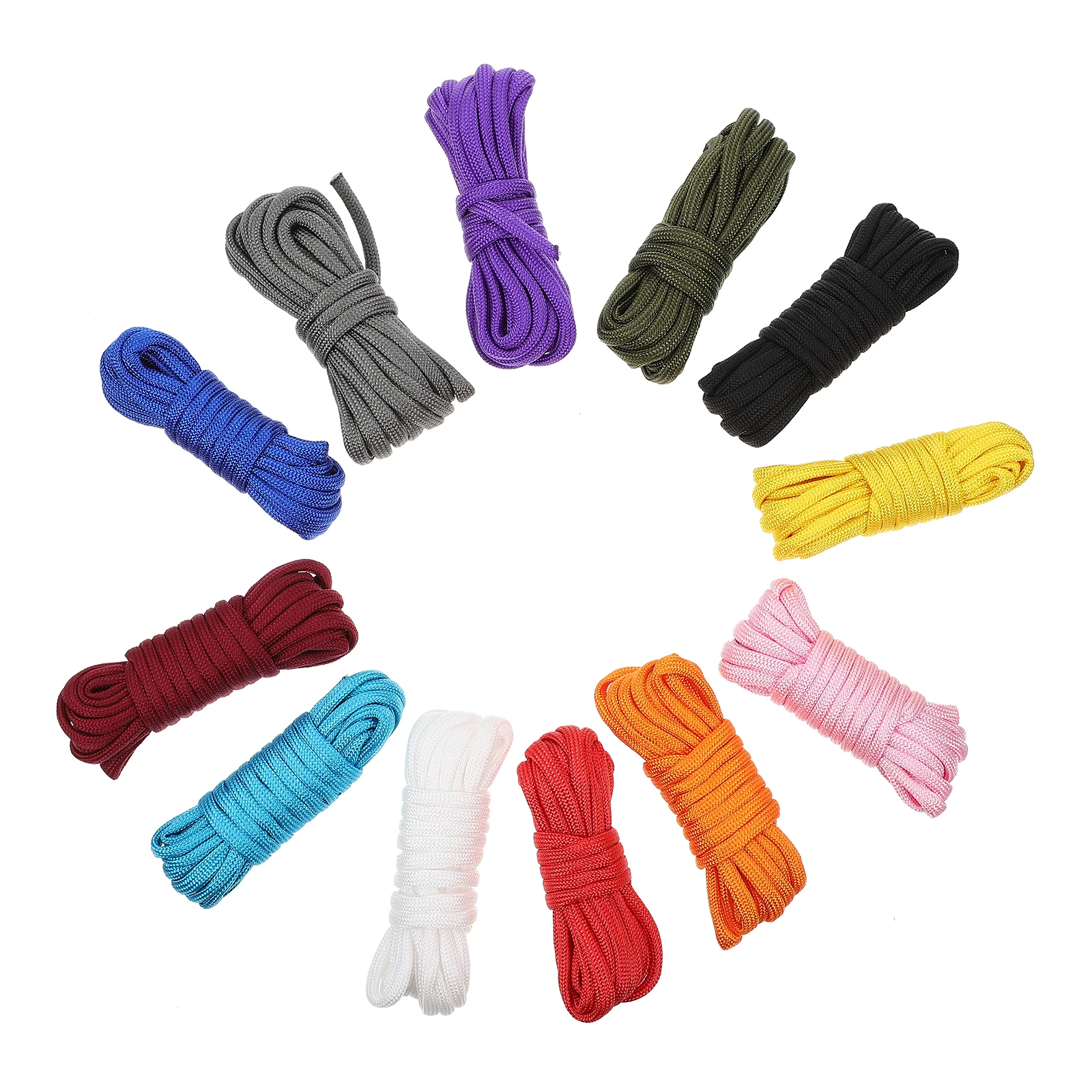 

12 Rolls Braided Braided Rope Outdoor Umbrella Paracord Tent Umbrella Cord Camping Rope Cord Durable Climbing Gear
