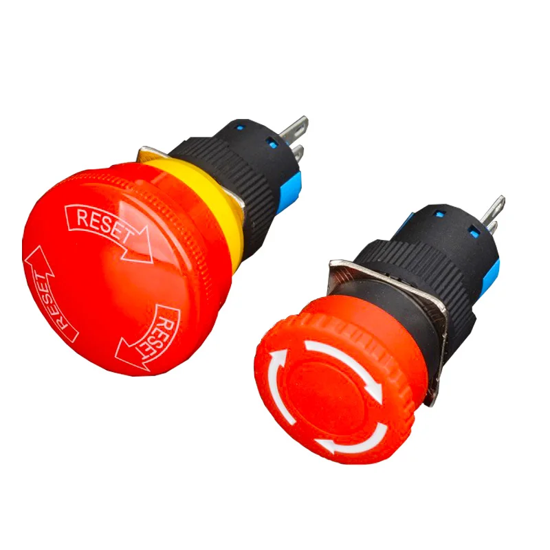 

16mm Mounting Holes Latching Emergency Stop Push Button Switch Big/Small head YJ-LA16-11ZS-A