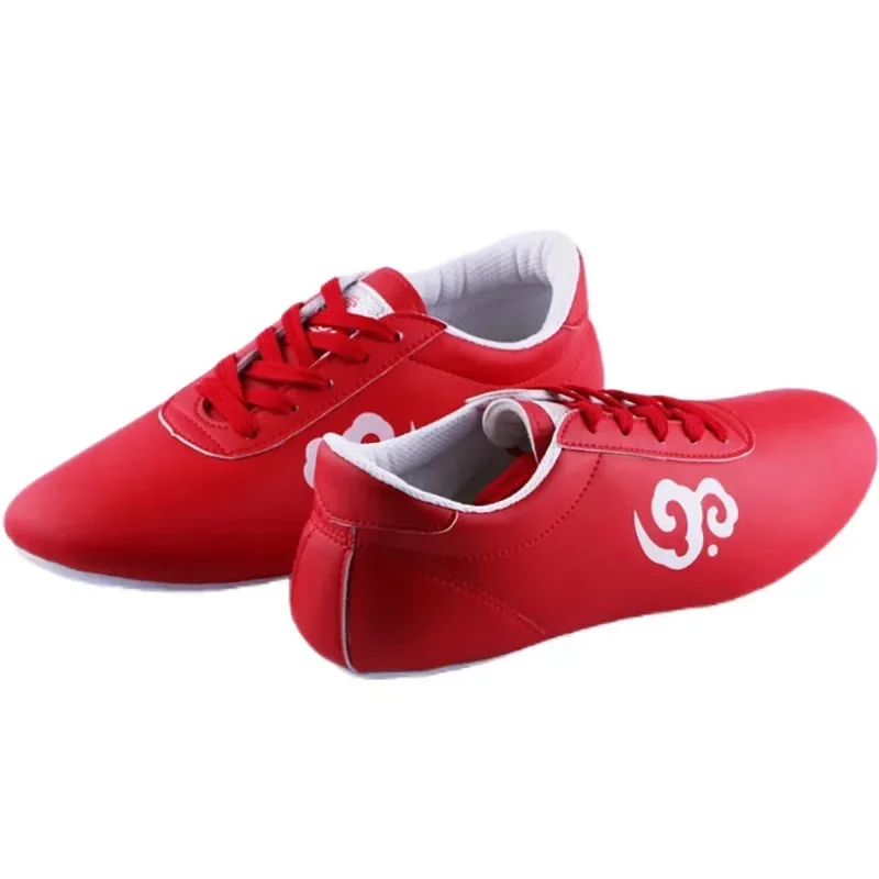 Chinese Kung Fu Shoes Tai Chi Shoe Taiji Wu Shu Martial Arts Made of PU Leather 1 Pair Size 28-45 for Kids and Adult image 3