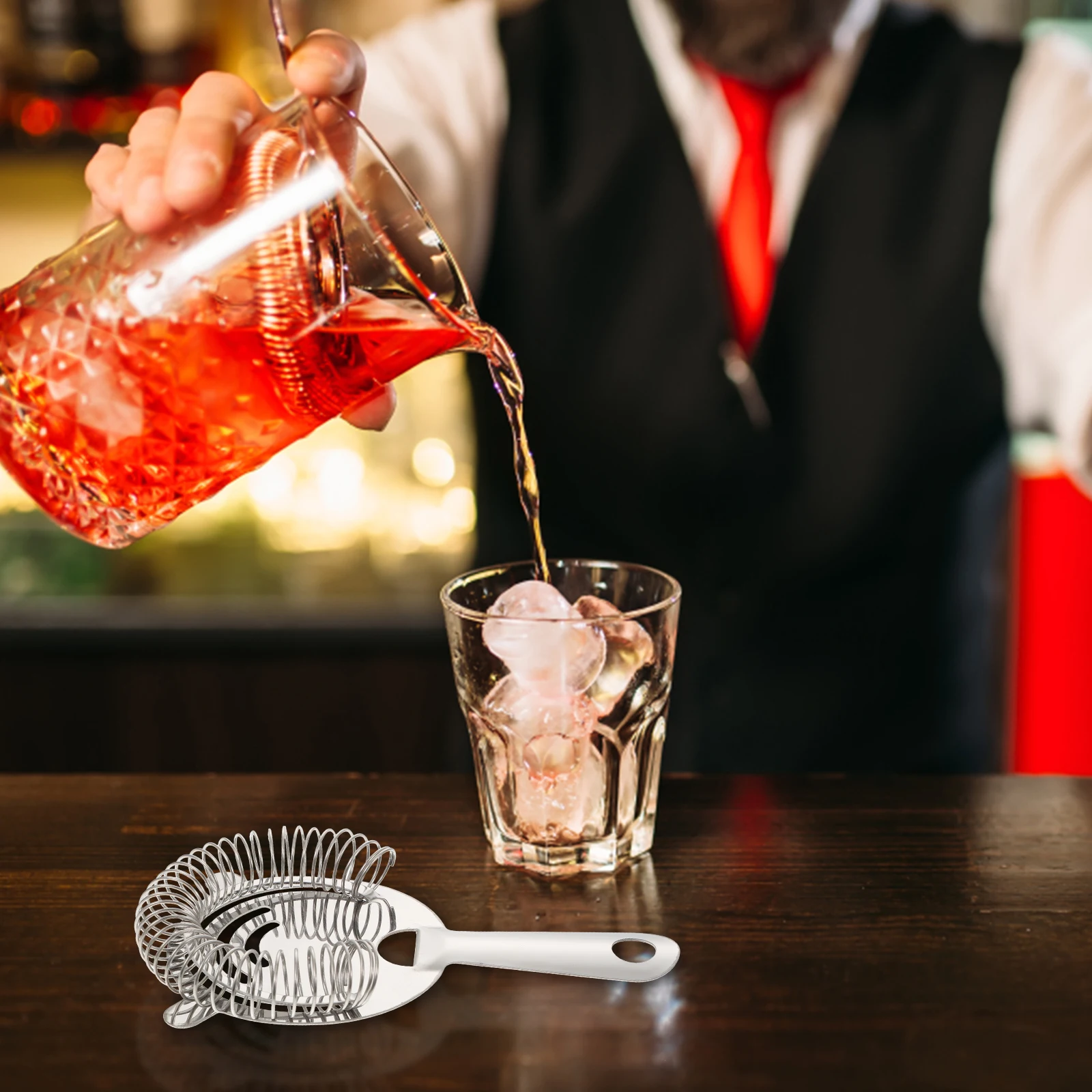 

2Pcs Cocktail Strainer Stainless Steel Bartending Tool High Quality Ice Filter Drink Shaker Bar Supplies