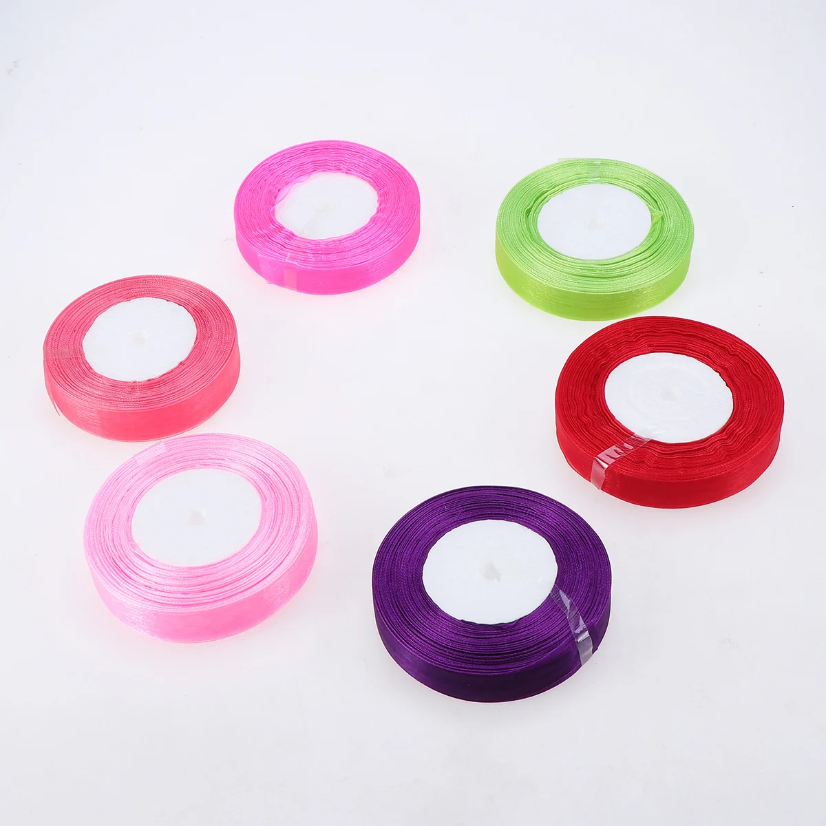 

45.7m Organza Ribbon Roll 2cm Width Premium Polyester Cake Decorations Scrapbook Hair Bows Wedding Party Crafts Elastic Band