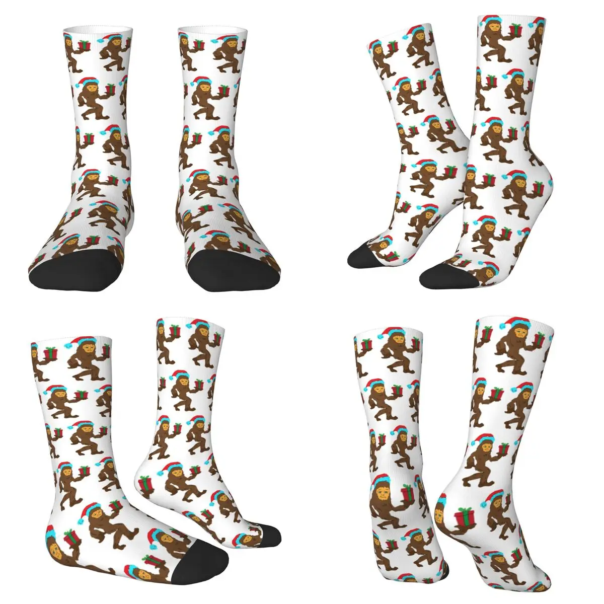 متستر Sasquatch الجوارب النشطة Harajuku جوارب امتصاص العرق كل موسم الجوارب الطويلة اكسسوارات للرجل المرأة هدية عيد ميلاد