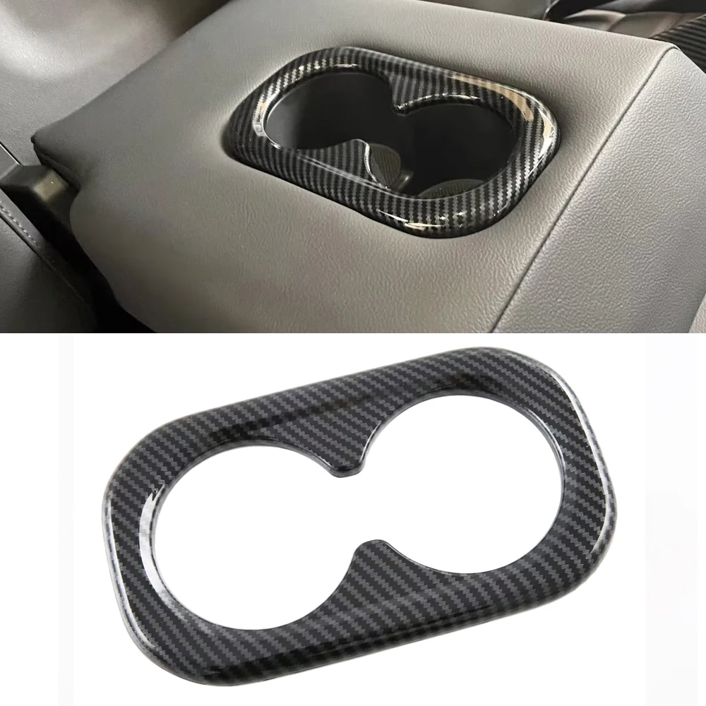 

For Honda CR-V 2023+ ABS Carbon Fiber Black look Car Water Cup Frame Panel Cover Trim Sticker interior accessories