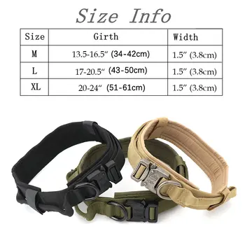 Dog Training Collar Adjustable Tactical Dog Collar And Leash Set Control Handle Pet Lead Collar For Small Big Dogs 5