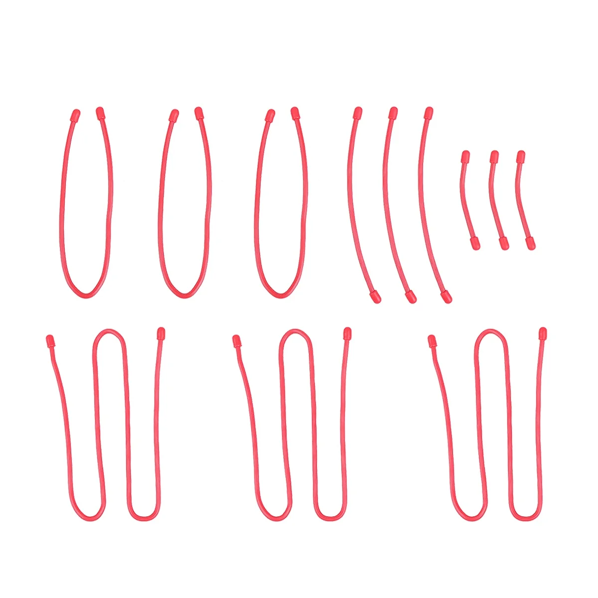 

12pcs Silicone Bundling Belts Durable Fastening Straps For Usb Cables Home Organization Tidy Storage Red 3Inch 6Inch 12Inch