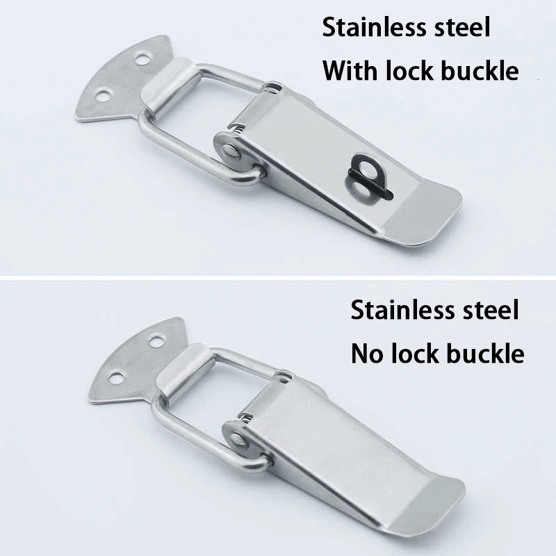 

1Pcs Cold Rolled Steel Buckle Lock 90 Degree Duckbill Hook Lock Metal Spring Buckle Padlock Pull Buckle Hardware Tool