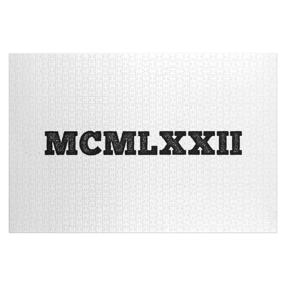 1972 Roman Numerals Jigsaw Puzzle Woods For Adults Wooden Name Custom Personalized Customizable Gift Photo Custom Puzzle