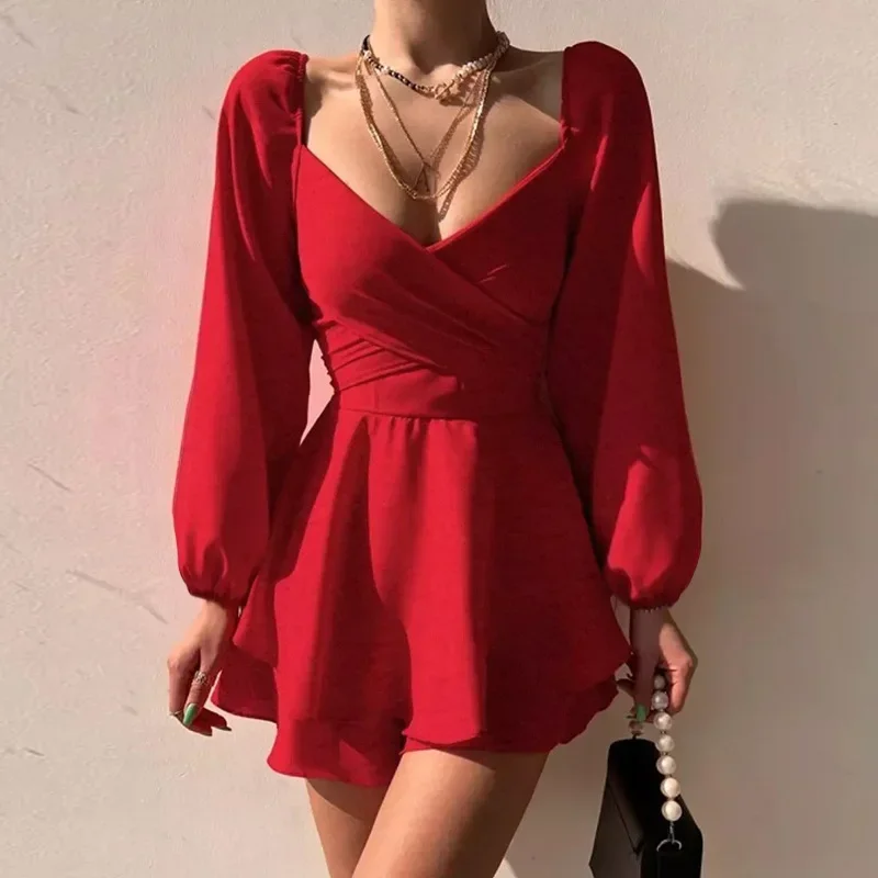 2024 new fashion style casual long-sleeved A place daily slimming dress women