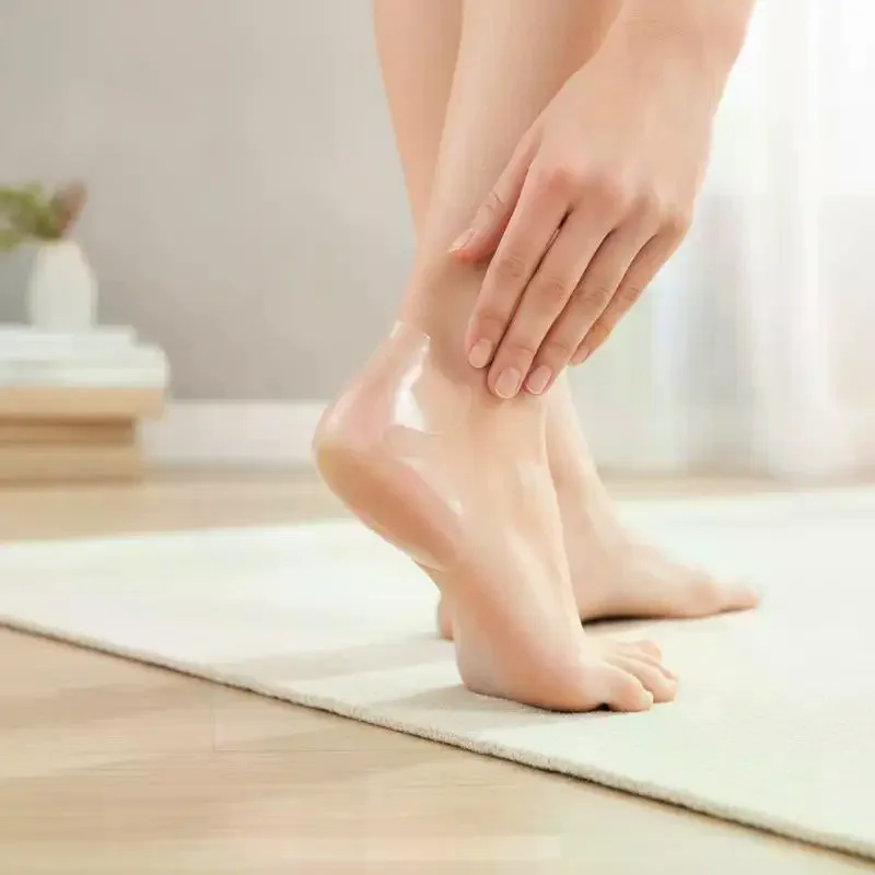 10Pcs Invisible Shoe Heel Liners Self-Adhesive Foot Care Stickers Gel Heel Protectors Anti-Blister Heel Pads Waterproof Cushion