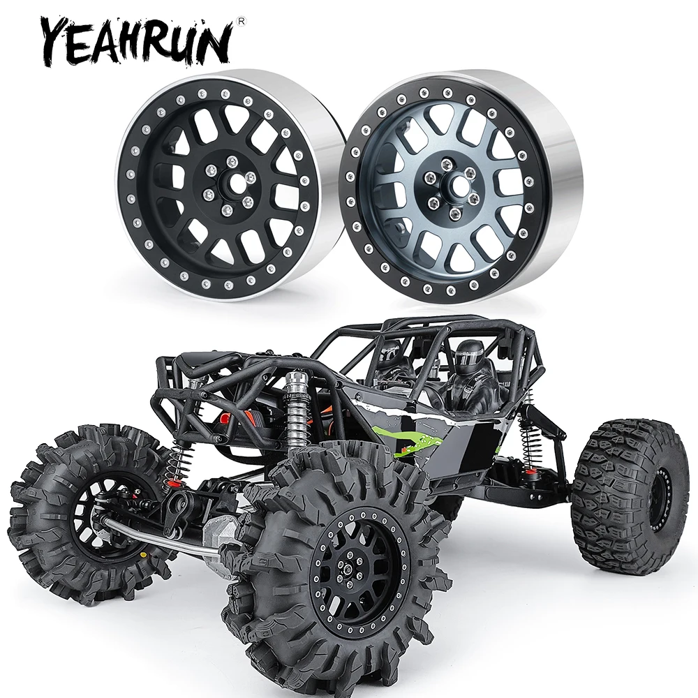 

YEAHRUN 2.6inch Aluminum Beadlock Wheel Rims for Axial Wraith 90048 90053 / AXI03000 AXI03004 Capra / AXI03005 RBX10 1/10 RC Car