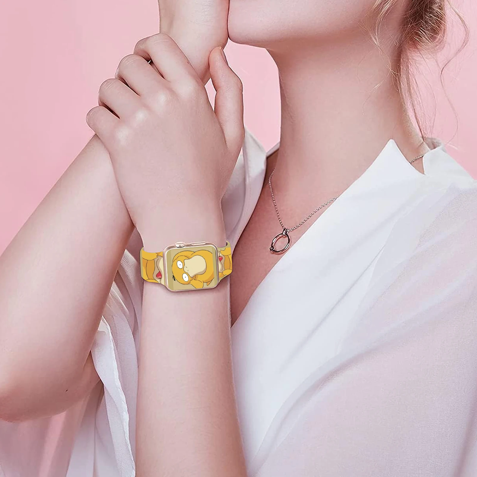 Cinturino Pocket Monster Print per iWatch 11 10 9 8 Bracciale sostituibile con cinturino in silicone per Apple Watch 46mm 44mm 42mm 41mm cinturino