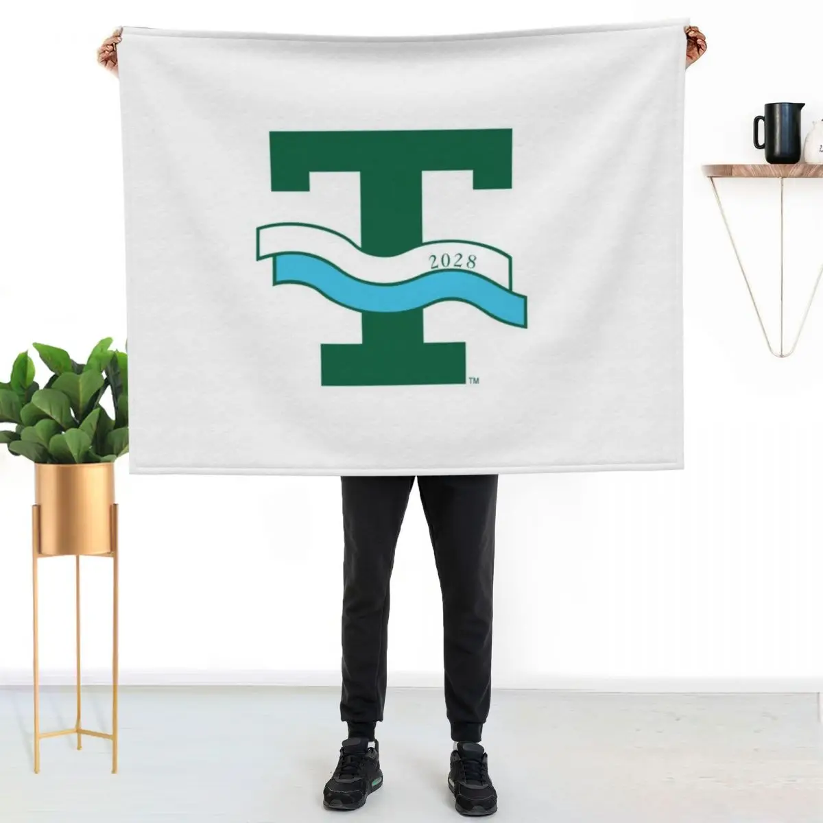 

Tulane 2 Throw Blanket Warm Comfortable Blanket Gift for Parents Friends