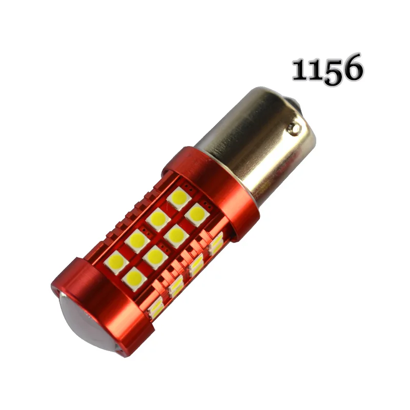 2pcs Super bright Car styling 1156 BA15S LED 55W 36 SMD 3030 Lens 1157 BAY15D Car Bulb Brake Lights auto