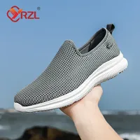 YRZL Men's Running Shoes Plus Size Casual Lightweight Breathable Sneakers Fashion Comfortable Slip on Walking Shoes for Men
