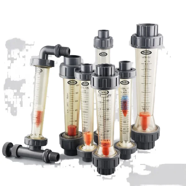 Transparent LZS-32 Plastic Tube Flowmeter / 0.6- 6 M³/h Water Flow Meter Plastic Tube Flow Meter LZS-32