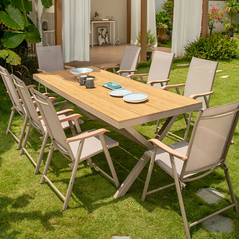 

Outdoor tables and chairs courtyard garden leisure portable terrace back outdoor open-air Nordic folding