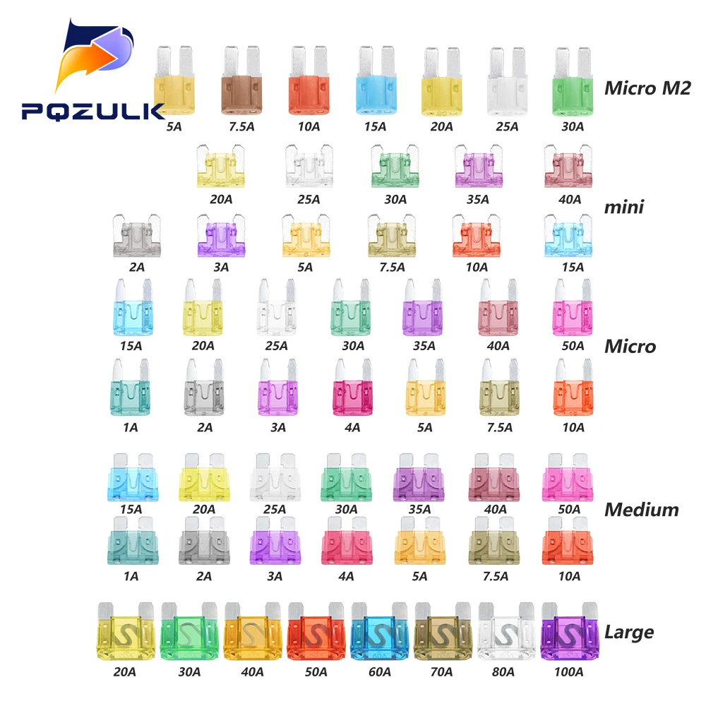 Medium Car Fuses Assortment Standard Mini Micro Fuse 32V 5A 10A 15A 20A 25A 30A Auto Car Truck Fuse Set Auto Blade Fuses