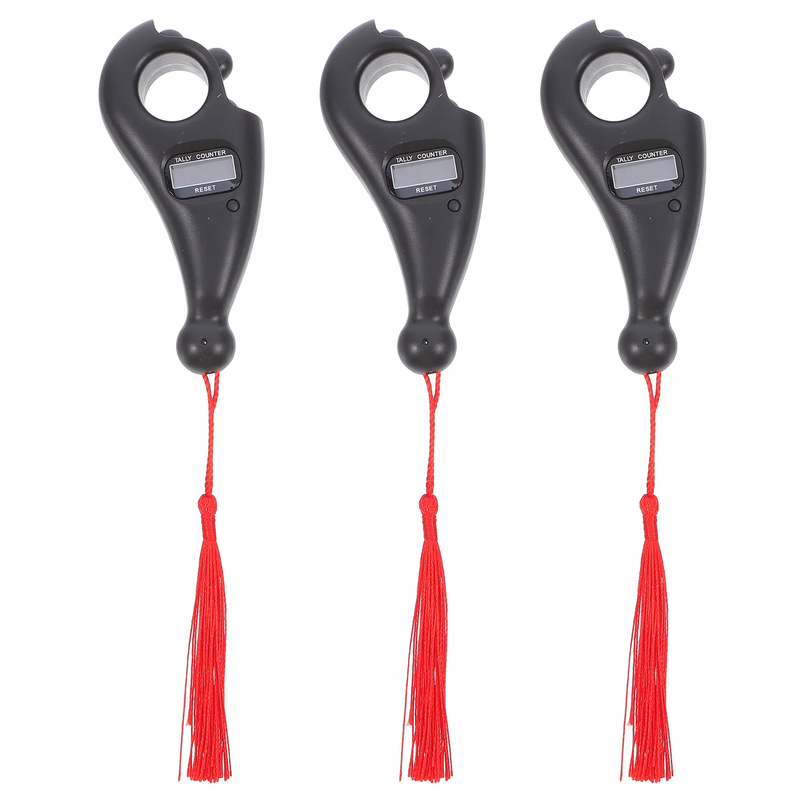 

3 pcs Digital Finger Tally Counter Electronic Clicker LED Display Handheld Portable Counting Machine Inventory Tool Usage Reset