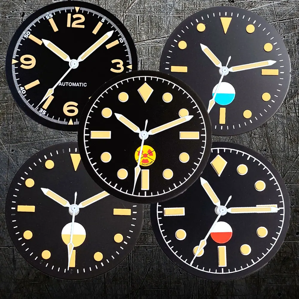 50 Fathoms Watch Dial Luminous MOD Accessories 29mm Fit for NH35 NH36 NH38 4R35 4R36 Automatic Movement Luminous Hands